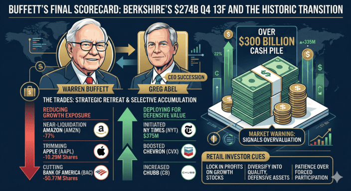 Buffett's Final Scorecard: What Berkshire's $274B Q4 13F Means for Markets? - Article cover image